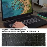 Clavier rétroéclairé pour ordinateur portable Crystal Cap US Version, For HP Pavilion Gaming 15-DK – Image 6