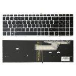 Clavier rétroéclairé pour ordinateur portable Silver Frame US Version, For HP ProBook 650 G4