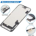 Écran LCD DD OLED avec assemblage complet de numériseur, For iPhone 15 (Incell) – Image 3