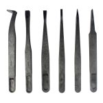 Pincettes antistatiques à pointe droite et incurvée en fibre de carbone JF-S6in1 6 en 1, JF-S 6 in 1 – Image 2