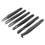 Pincettes antistatiques à pointe droite et incurvée en fibre de carbone JF-S6in1 6 en 1, JF-S 6 in 1 – Image 3