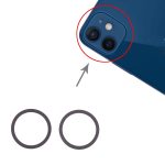 Anneau de protection en métal pour lentille de caméra arrière, 2 pièces, pour iPhone 12, For iPhone 12