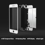 Ensemble complet d'écran LCD et de numériseur d'origine pour iPhone 7 Plus, i7 Plus Original White, i7 Plus Original Black – Image 12