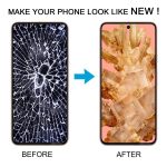 Écran LCD d'origine complet avec châssis pour Google Pixel 8 GKWS6, incluant un câble flexible pour lecteur d'empreintes digitales – Image 6