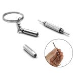 Kit de réparation 3 en 1 porte-clés avec 3 tournevis: croix 1,5, droit 1,5, écrou étoile M2,5 pour téléphone intelligent, montres, lunettes (argent) – Image 4