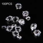 100 PCS Cadre d'objectif de caméra en plastique transparent pour iPhone 5 & 5S & 5C (Transparent)