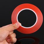 Ruban adhésif adhésif double face de 2 mm de largeur pour iPhone / Samsung / HTC Panneau tactile de téléphone portable, longueur: 25m (rouge) – Image 4