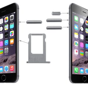 Plateau de cartes, touche de contrôle du volume, touche de verrouillage de l'écran et interrupteur de sourdine, kit de touches de vibrateur pour iPhone 6, For 6, For iPhone 6 (Kit), For iPhone 6(Pink), For iPhone 6