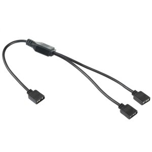 Câble d'extension de refroidissement PC AURA RGB, 3 broches 5V 1 à 2, pour carte mère Asus, 1 to 2