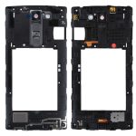 Pour LG C90 H500 lunette de cadre central avec sonnerie de haut-parleur et objectif de caméra arrière et bouton d'accueil