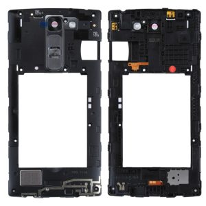 Pour LG C90 H500 lunette de cadre central avec sonnerie de haut-parleur et objectif de caméra arrière et bouton d'accueil