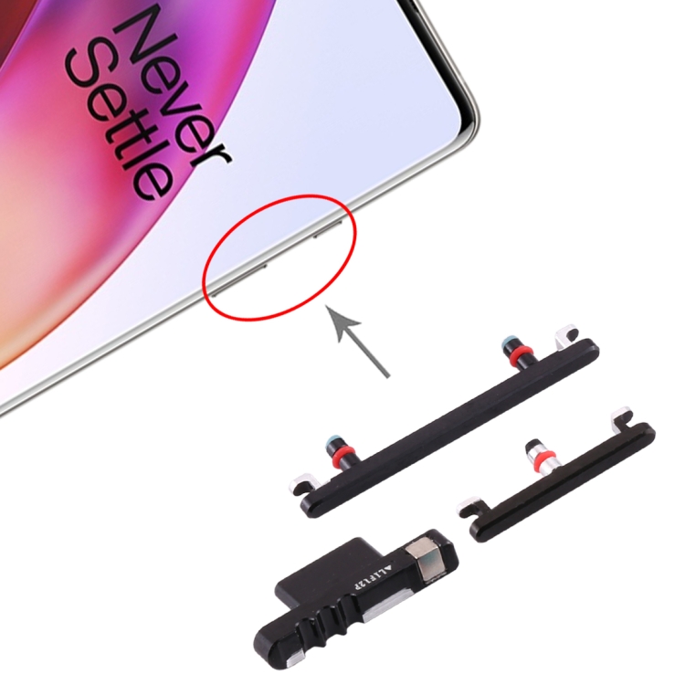 SP7723B.jpg Pour le bouton d'alimentation et le bouton de contrôle du volume OnePlus 8, For OnePlus 8, For OnePlus 8(Silver) – Image 1
