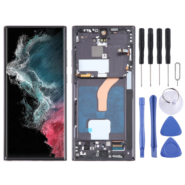 SPA4117B.jpg Pour Samsung Galaxy S22 Ultra 5G SM-S908B écran LCD d'origine numériseur assemblage complet avec cadre, For Samsung Galaxy S22 Ultra 5G(Original) – Image 1