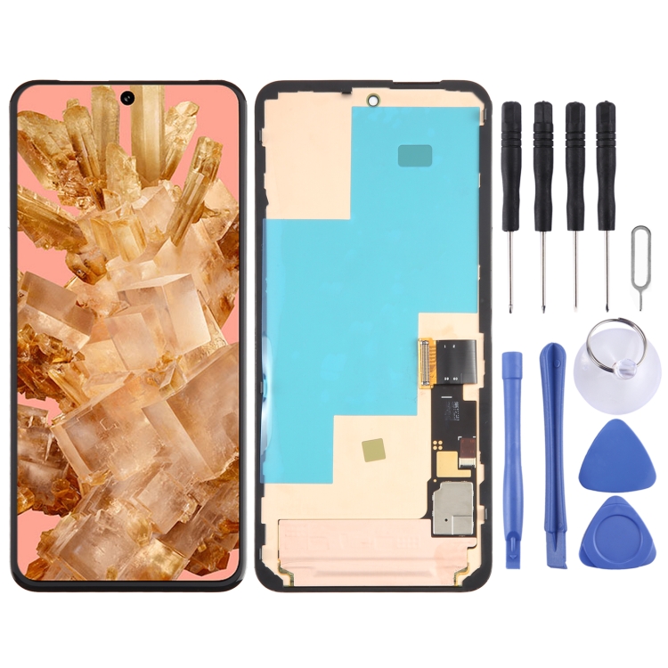 SPS7028.jpg Pour Google Pixel 8 GKWS6 G9BQD écran LCD d'origine numériseur assemblage complet avec cadre – Image 1