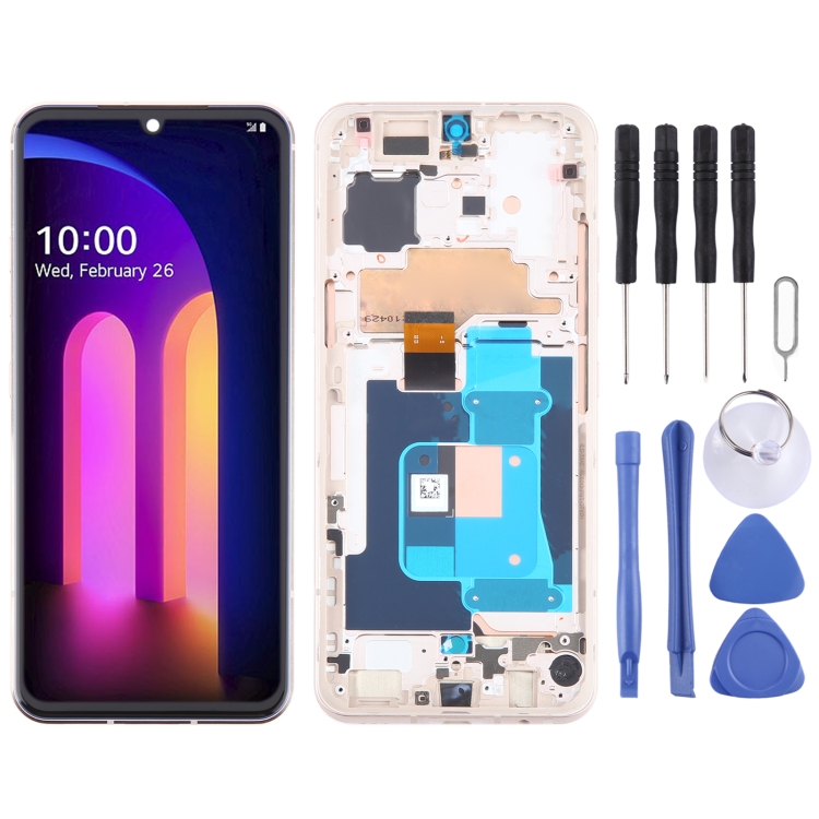 SPS8080.jpg Écran LCD d'origine pour LG V60 ThinQ KR, assemblage complet avec châssis – Image 1