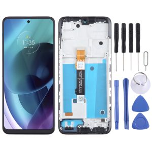 Pour Motorola Moto G71 5G écran LCD d'origine numériseur assemblage complet avec cadre