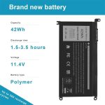 Batterie de remplacement 3600 mAh pour ordinateur portable Dell Inspiron 14 7460 et 15 7560, WDX0R – Image 5