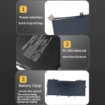 Batteries pour ordinateur portable HP Envy 13-D023TU / Envy 13-D025TU, capacité 3830 mAh, VR03XL – Image 5