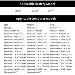 Batterie pour ordinateur portable Dell Alienware 17 / Alienware 18, 5500 mAh, 2F8K3 – Image 9