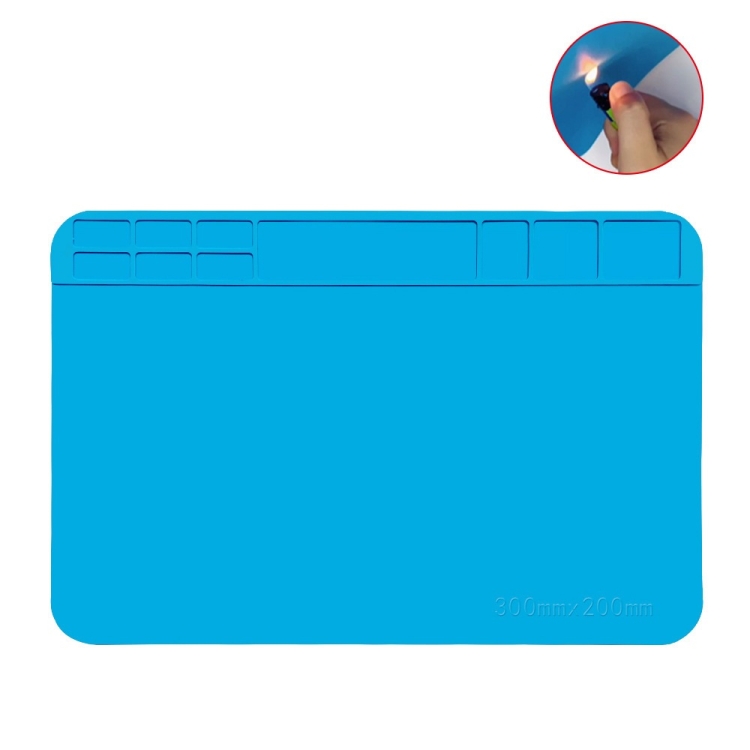 TBD0604325601.jpg Banc de réparation de téléphone et d'ordinateur, tapis de Table de soudage en Silicone résistant aux hautes températures, 30x20cm – Image 1
