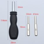 Pour N64/NGC/SFC Console de jeu démontage matériel outils tournevis accessoires, 3.8mm Sleeve, 4.5mm Sleeve, 3.8mm+4.5mm Sleeve, Handle – Image 5